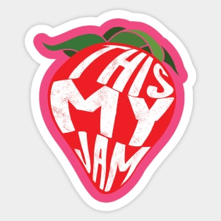 This My Jam Strawberry Jokes Sticker